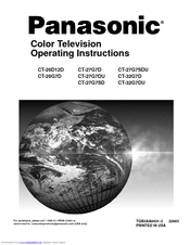 Panasonic CT-27G7DU Operating Instructions Manual