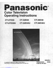 Panasonic CT-36D30 Operating Manual