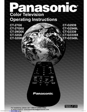 Panasonic CT-32G6U Operating Instructions Manual