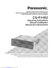 Panasonic CQ-R145 Operating Manual