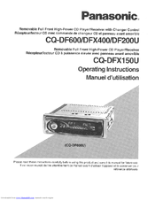 Panasonic CQDF200U - AUTO RADIO/CD DECK Operating Instructions Manual