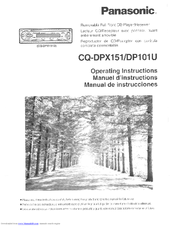 Panasonic CQDP101U - AUTO RADIO/CD DECK Operating Instructions Manual