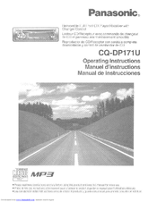 Panasonic CQDP171U - AUTO RADIO/CD DECK Operating Instructions Manual
