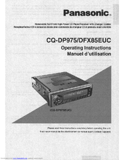 Panasonic CQ-DFX85 Operating Operating Instructions Manual