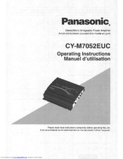 Panasonic CYM7052EUC - AUTO POWER AMPLIFIER Operating Instructions Manual