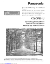 Panasonic CQDF201U - AUTO RADIO/CD DECK Operating Instructions Manual