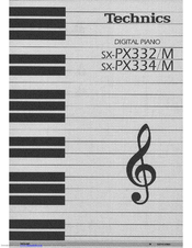 Panasonic SXPX334M - ELECTRONIC PIANO Owner's Manual