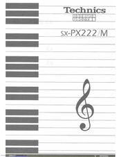 Panasonic SXPX222M - ELECTRONIC PIANO Operating Manual