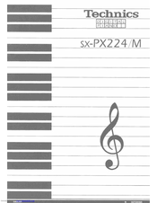 Panasonic SXPX224 - ELECTRONIC PIANO Operating Manual