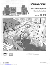 Panasonic SADK3 - 5 DISC DVD/CD CHANGE Operating Instructions Manual
