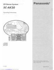 Panasonic SB-AK20 Operating Instructions Manual