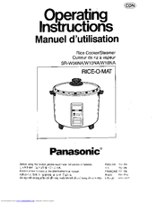 Panasonic RICE-O-MAT SR-W06NA Operating Manual