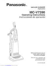 Panasonic MCV7390 - UPRIGHT VACUUM Operating Instructions Manual