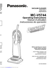 Panasonic MCV5744 - UPRIGHT VACUUM Operating Instructions Manual