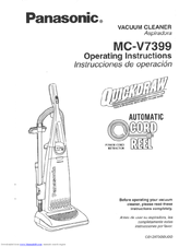 Panasonic MCV7399 - UPRIGHT VACUUM Operating Instructions Manual