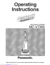 Panasonic MCV7395 - UPRIGHT VACUUM-QKDR Operating Instructions Manual