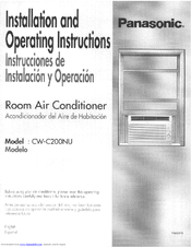 Panasonic CW-C200NU Installation And Operating Instructions Manual