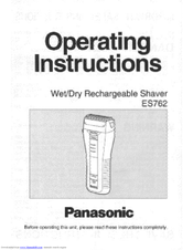 Panasonic ES-762 Operating Instructions Manual