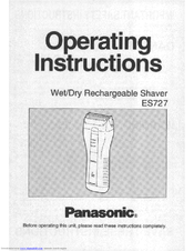 Panasonic ES727S Operating Operating Instructions Manual