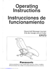 Panasonic EP573K Operating Operating Instructions Manual