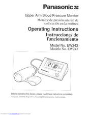 Panasonic EW243 - ARM BP MONITOR Operating Manual