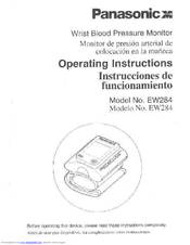 Panasonic EW284W Operating Manual