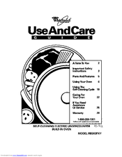 Whirlpool RB262PXY Use And Care Manual