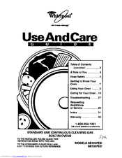 Whirlpool SBIOOPED Use And Care Manual