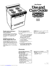 Whirlpool FGP215V Use And Care Manual