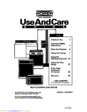 Whirlpool FGS395Y Use And Care Manual