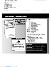 Whirlpool GS440LELB0 Installation Instructions Manual