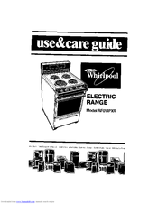 Whirlpool RF014PXR Use And Care Manual