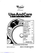 Whirlpool RF374PXD Use And Care Manual
