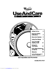 Whirlpool RF377PXY Use And Care Manual