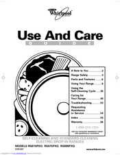 Whirlpool RS696PXG Use And Care Manual