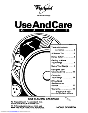 Whirlpool SF378PEW Use And Care Manual