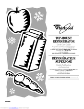 Whirlpool ET0MSRXTQ - 9.7 cu. ft. Top-Freezer Refrigerator Use & Care Manual