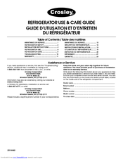 Whirlpool 2314463 Refrigerator Use & Care Manual