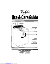 Whirlpool LA8100XW Use & Care Manual