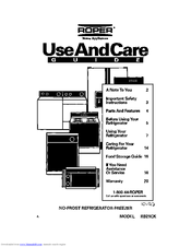 Roper RBZICK Use And Care Manual