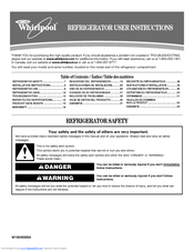 Whirlpool GI7FVCXWB - Bottom Freezer Refrigerator User Instructions