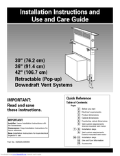 Whirlpool Vent system Use And Care Manual
