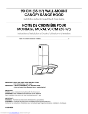 Whirlpool W10029770A Installation Instructions And Use And Care Manual