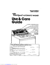 Whirlpool 3LA5800XK Use And Care Manual