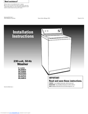 Whirlpool 3SLSQ7533 Installation Instructions