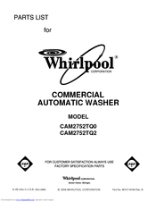 Whirlpool CAM2752TQ0 Parts List