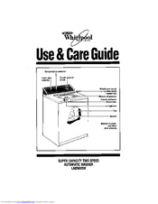 Whirlpool LA8580XW Use & Care Manual