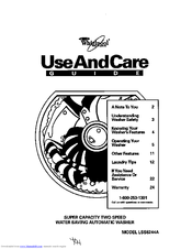 Whirlpool LSS8244A Use And Care Manual