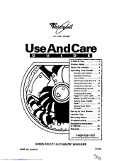 Whirlpool LLR8245DZ0 Use And Care Manual