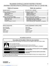 Whirlpool MVWC7ESWW Installation Instructions Manual